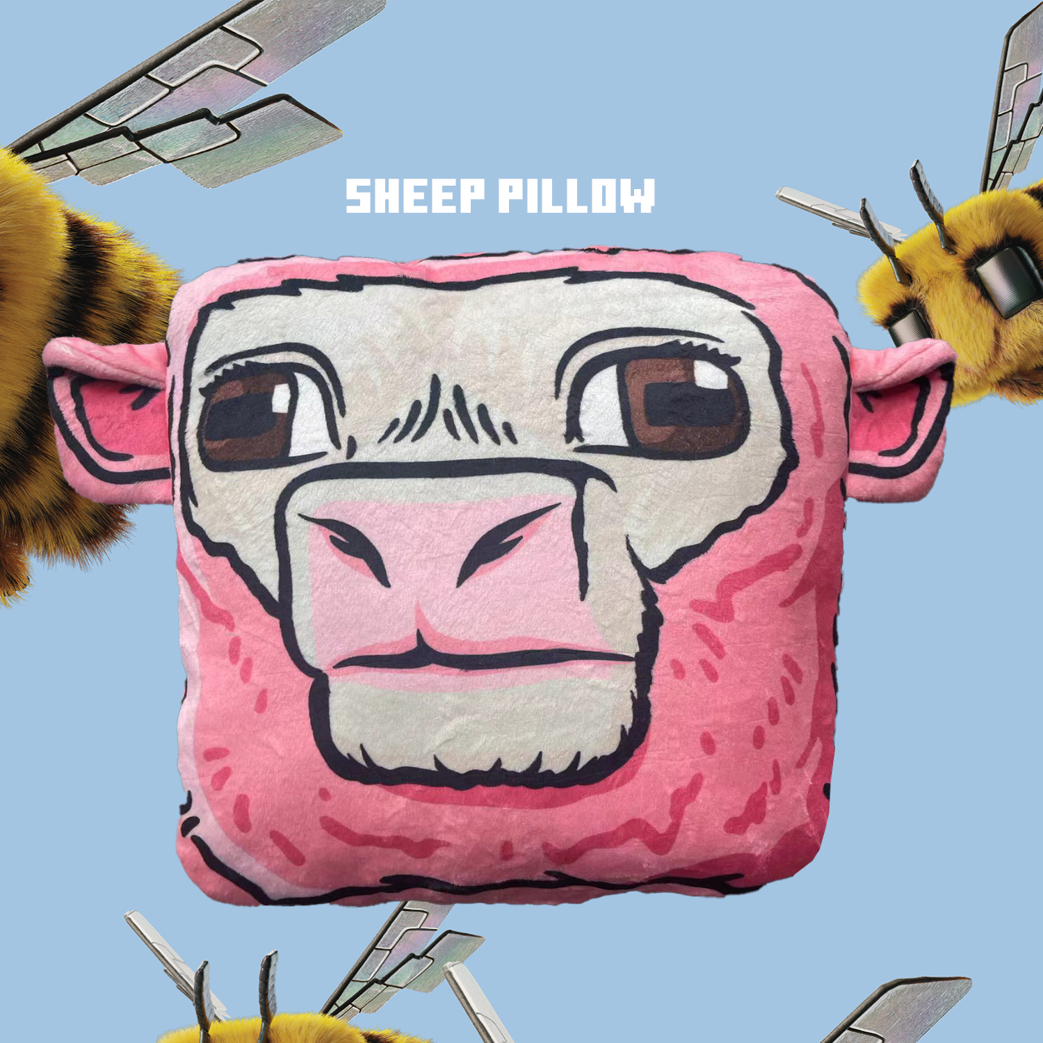 Minecraft Sheep Pillow Blanket