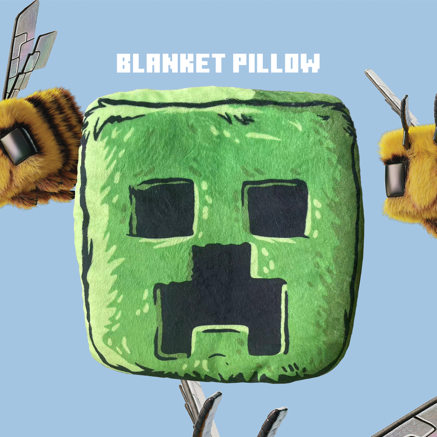 Minecraft Creeper Pillow Blanket