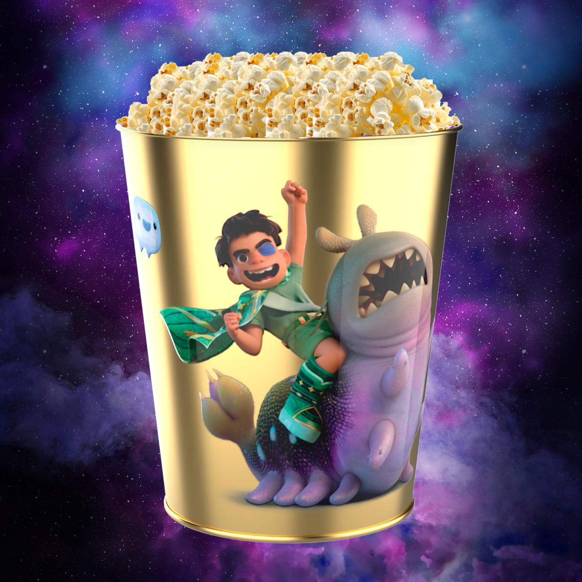 Elio 130oz Galactic Gold Popcorn Bucket