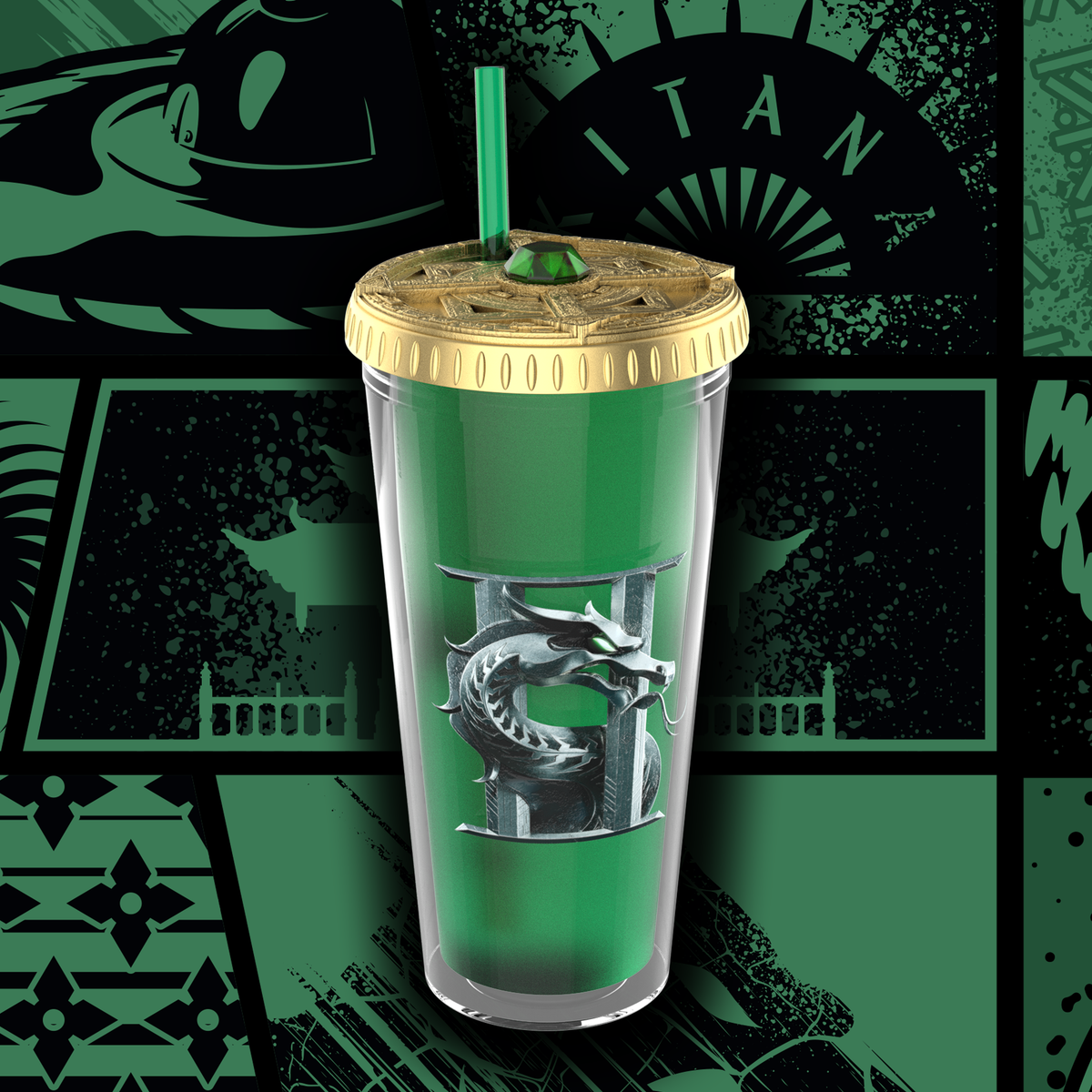 Mortal Kombat II  20oz Shinnok Amulet Tumbler